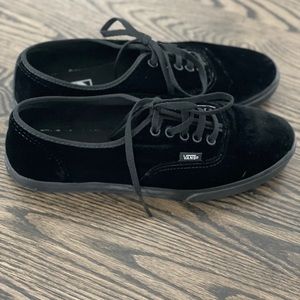 Black suede Vans